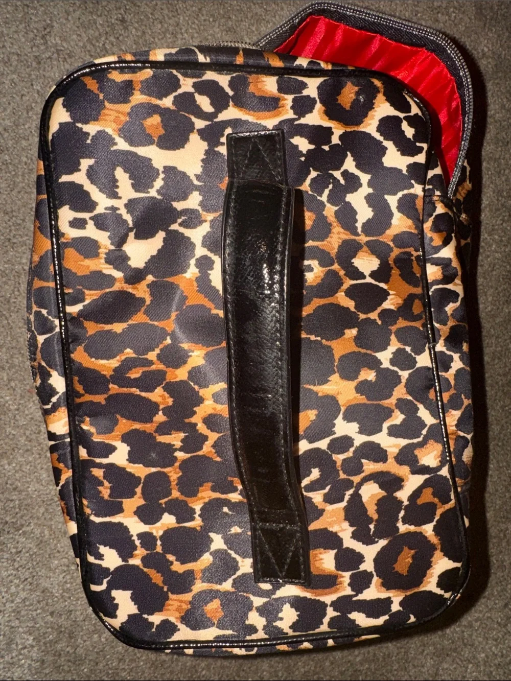Victoria's Secret Leopard Print Cosmetic Case - Brown/Tan/Black